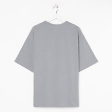 Футболка KAFTAN "пздц", серый, р. 52