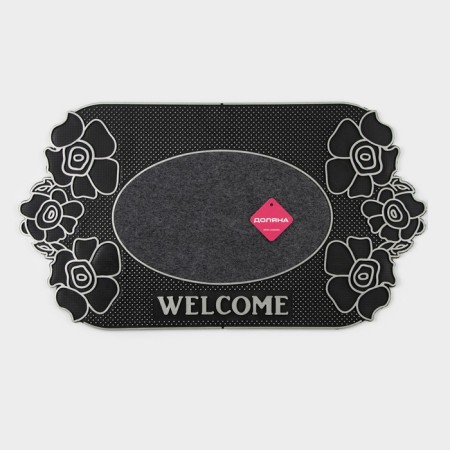 Welcome Flowers Hard fifth rug, 41.5 × 75 cm-4