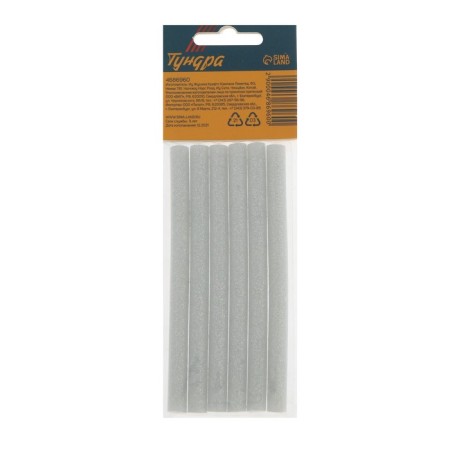 The adhesive rods of the tundra, 7 x 100 mm, silver with sparkles, 6 pcs.-6