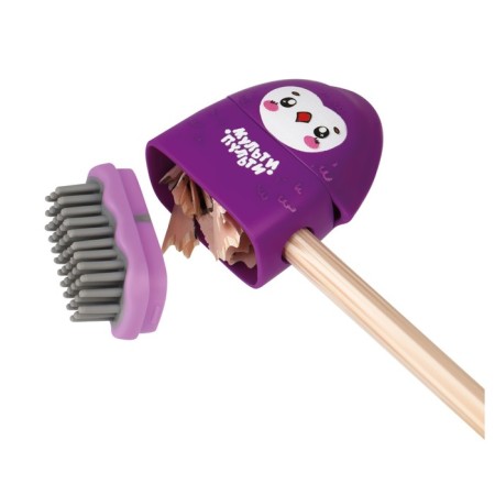 Plastic sharpener with a multi-gun "Cutie", 1 hole, with a chick container-6