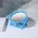 Mirror desktop "circle", D mirror surface 13.5 cm, blue color