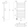 Domoterm electric heated towel rail "Medea" P10, 500x1000 mm, 2 shelves, left, chrome