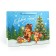 Laminated horizontal “animals near the Christmas tree”, L 40 x 31 x 11.5 cm, New Year