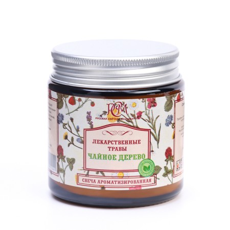 Candle in a jar flavored "tea tree", combustion time 15 hours-4