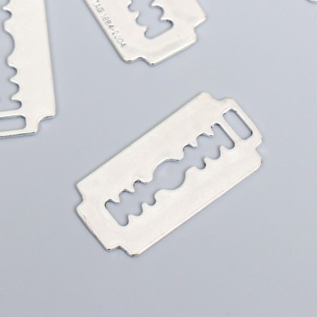 Decor metal for creativity "Blade" silver 6880 3.8x1.9 cm-1