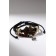 Bracelet Leather "Flower with an asterisk" hippie, color brown-black, 6 cm