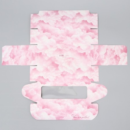 Confectionery packaging, a cupcake box with a window, “Sweet cotton wool”, 26 x 10 x 8 cm-5