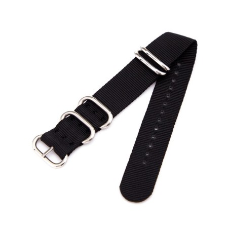 Solomon watch strap, 22 mm, l-27 cm, black-1