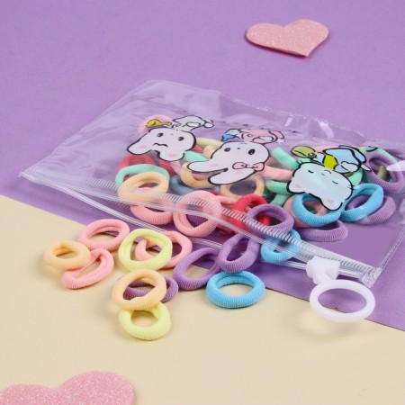Hair gum "Fidget" (set 60 pcs) Assorted, 2 cm, mix