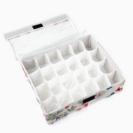 Organizer for storage 24 cells with a lid "Butterflies", 34 x 28 x 10 cm-3