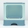 Closed toilet 50 x 40 x 40 cm with a retractable pallet, green