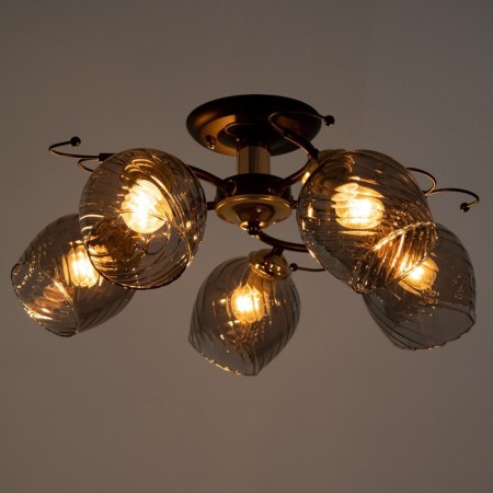ASTA chandelier 5he27 40W black and gold 50x50x27 cm Bayerlux-2