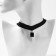 Choker "Jeans style" rectangle, black color in gold, 30 cm