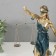 Souvenir Polystone "Goddess Femis" golden with blue 28x7x8 cm