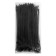 Clamp, with a metal lock, black color, 4.7x200 mm, 100 pcs