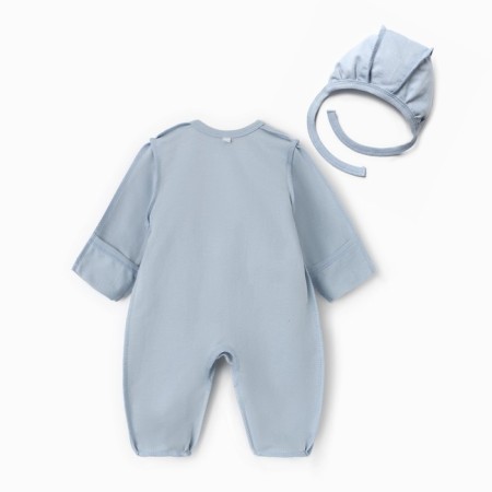 Kit for children (overalls, cap), jeans color, height 56 ​​cm-11