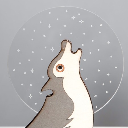 Lamp 3D nightlight "Wolf" LED USB 15x7x18.5 cm Risalux-4