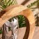 Interior souvenir in the wooden ring "Mask" 30x8x33 cm
