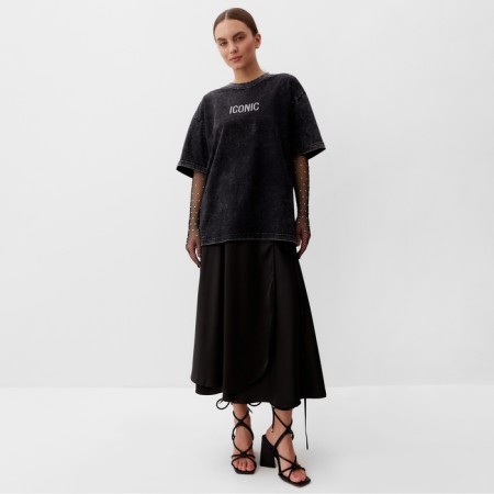 Women's T -shirt Mist icon made of boiled cotton, p. S, black-1