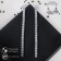 Hanging earrings with the rhinestones “path” minimal, white color in silver, 11 cm