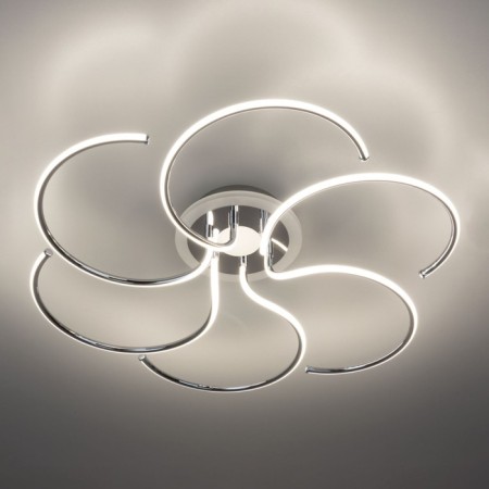 Ceiling chandelier Citilux "Jamini" CL229261E, 64x64x13 cm, 6x12.5W, LED, Gray color gray-6