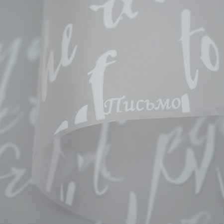 Flower film, "letter", matte, white, 0.6 x 9m ± 5%-3