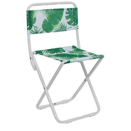 Folding stool, tropical leaves-4