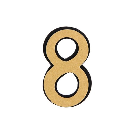 Door number "8", plastic, chromium color-2