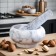 A mortar with a pestle is average, 130 ml, 5.5 cm, white marble