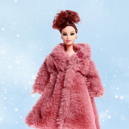Model-model "Inna" in a fur coat, brown color-1