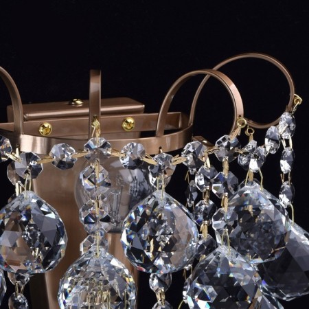 Bra "Pearls" 1x60W E14 Honey bronze 21x22x15cm-7
