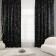 Noteurno curtain set 145x260cm-2pcs, black, Gabardin, p/e 100%
