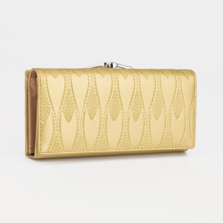 Women's wallet on magnets, yellow color