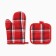 New Year. Kitchen set 2 Ave. Ethel Cell centered red. 17*17cm, mittens-dumplings. 26*16cm, 100%p/e