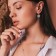 Meteorite earrings, echoing with oxidation, white color
