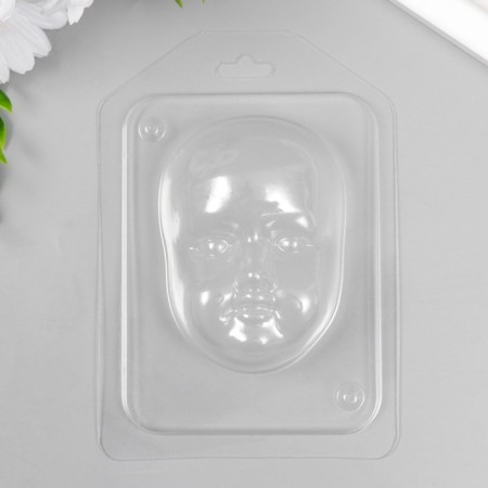 Plastic form "face" 8.8x6.3 cm