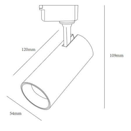 Single-phase track lamp TR5-10 COB BK 10W 4000k 700lm black-2