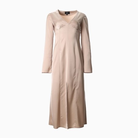 Women's silk dress Mist: Classic Collection p. 44, beige color-7