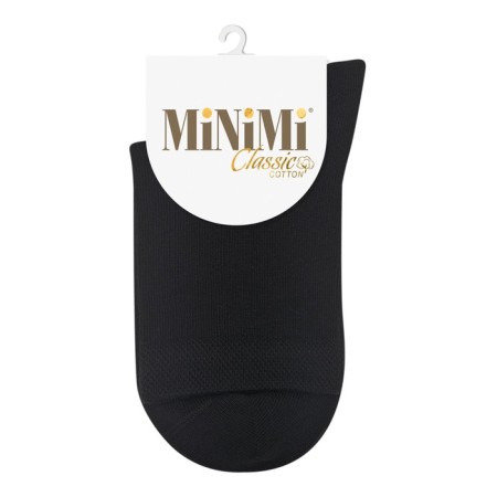 Women's socks mini cotone, size 35-38, Nero color