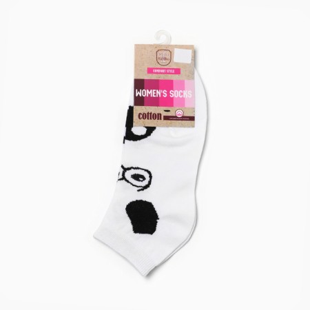 Women's socks "dog", white color, rr 25-2