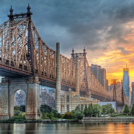 Puzzle "Bridge Kuinsboro in New York", 1000 elements-1