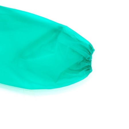 Children's raincoat with reflective elements, green color (120-160 cm)-5