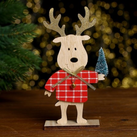 New Year's decor "Deer with Christmas tree", 14x4x17.5 cm