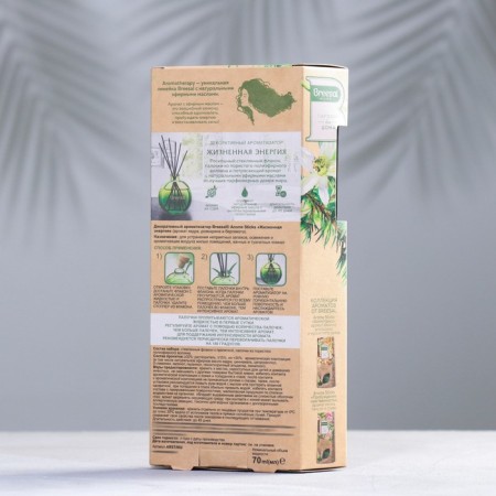 Diffusor for home, aromatic perfume, flavor with sticks, Breesal. Aromatherapy, 70 ml, vital energy-3