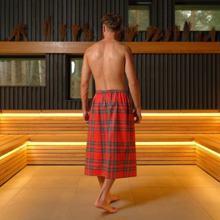 A towel for the bath "Best Man" men's kilt 80x150 cm, 100 % HL, waffle leaf-3