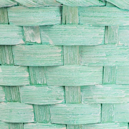 Set of wicker baskets, 16x10/32, 18x10/34, 21x10/36, cm, turquoise, bamboo-5