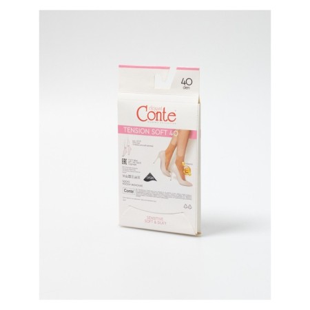 Women's socks with a compacted eye Elegant Tension Soft 40, size 23-25, color Bronz-4
