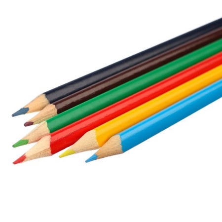 Color pencils, 6 colors, trihedral, mixes-5