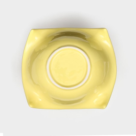 Ceramic “drop” plate, 23 cm, yellow, 1 variety, Iran-3