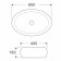Haller shell Wave Comfort, oval, white color, 60x40x15 cm